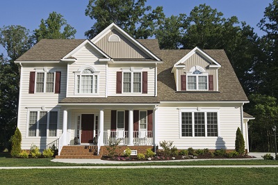 Exterior of house in suburbs